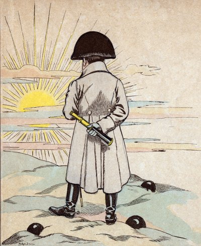Portrait de Napoléon Bonaparte - lithographie de Job (Jacques Onfroy de Bréville) dans « Le Grand Napoléon des Petites Enfants » 1893 - pseudonym for Onfray de Breville Jacques Job