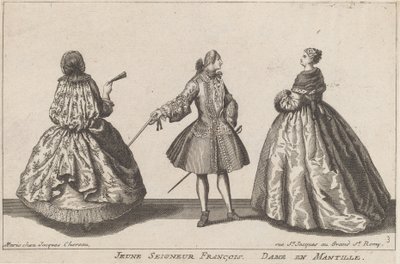 Jeune Seigneur Français/Dame en mantille - published by Jacques Chéreau