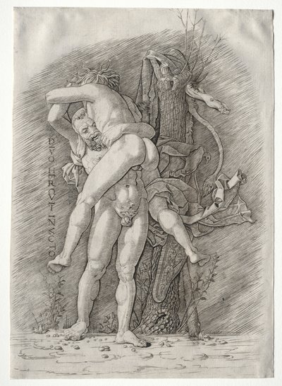 Hercule et Antée - school of Andrea Mantegna
