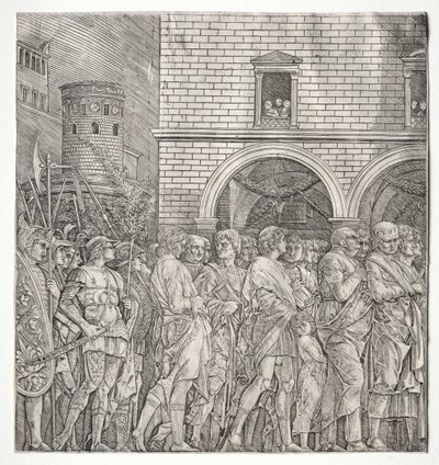 Les Triomphes de César : Les Sénateurs - school of Andrea Mantegna