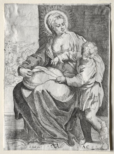 Madone au corbeau blanc - school of Annibale Carracci