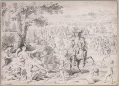 Louis XIV capturé par Vénus - studio of Charles Le Brun