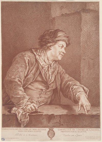 Carle Van Loo - the Elder Gilles Demarteau after Carle Van Loo