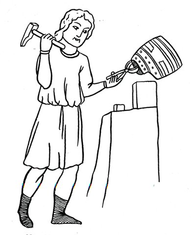 Forgeron allemand au travail - the Elder Hans Burgkmair