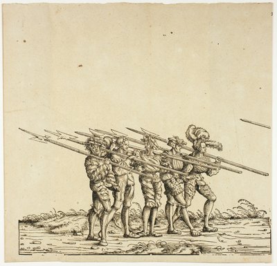 Hallebardiers, de la procession triomphale de Maximilien - the Elder Hans Burgkmair