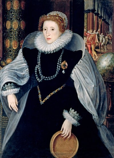 Portrait au tamis de la reine Elizabeth I en costume cérémonial, vers 1583 - the Younger Quentin Massys or Metsys