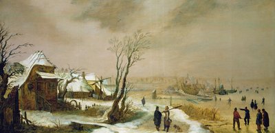 Paysage d'hiver, c.1611-46 (peinture) - Adam van Breen