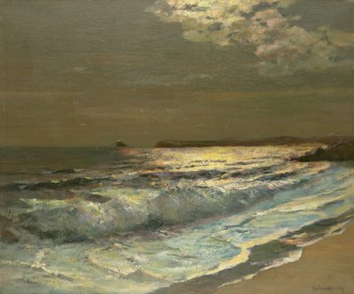 La vague qui brille au clair de lune - Albert Julius Olsson