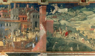 Effets du bon gouvernement, c.1338 - Ambrogio Lorenzetti