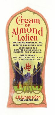Lotion pour la crème d&amande, JB Lynas et Son...