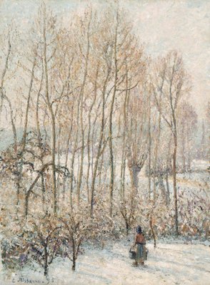 Matin lumière du soleil sur la neige, Eragny-sur-Epte - Camille Jacob Pissarro