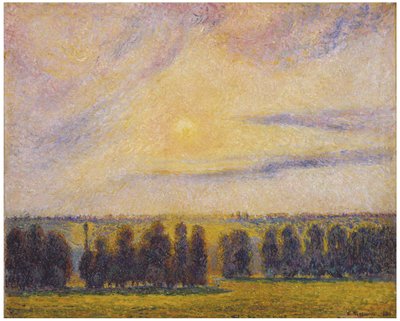 Coucher de soleil à Eragny - Camille Jacob Pissarro