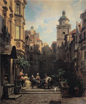 Un bon potin - Carl Spitzweg