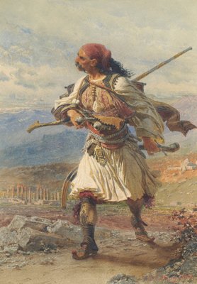 Guerrier Grec 1861 De Carl Haag Comme Une Impression D Art