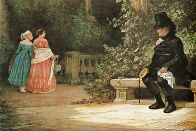 Tableau Carl Spitzweg - Le Lutin - Cadre Bois Prêt à Accrocher - Style Romantisme Allemand