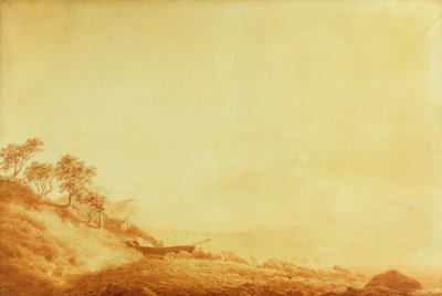 En regardant Arkona au lever du soleil, 1801 (encre sur papier) - Caspar David Friedrich