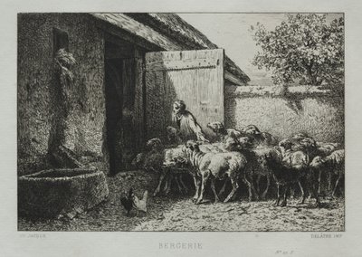 Alexandre Genaille - Estampe originale - Pointe sèche - Paysage - WD