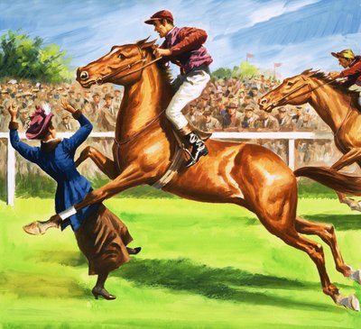 Mlle Emily Wilding Davison Se Suicide Sur Derby Da
