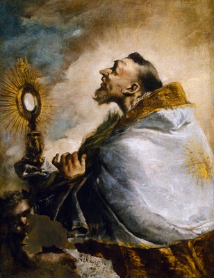 Ca s'est passé en octobre ! Francesco_Guardi_-_Saint_in_adoration_of_Holy_Eucharist_or_Saint_Norbert_in_ecstasy_-_%28MeisterDrucke-1090962%29