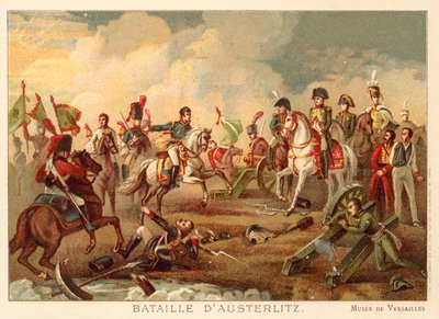 Bataille d'Austerlitz, 1805 (chromolitho)...