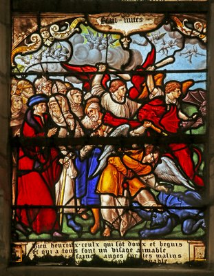 anges et démons se battant