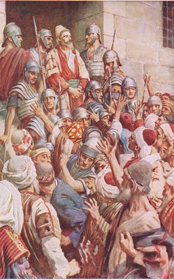 St Paul à Jérusalem, illustration deHarold Copping Pictures: La série Crown, c.1920s - Harold Copping