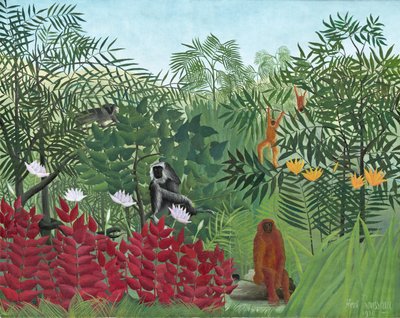 Forêt tropicale avec des singes, 1910 - Henri Rousseau