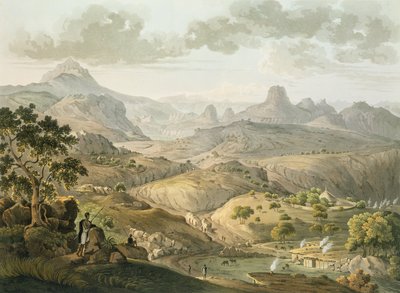 Vue près du village d'Asceriah, en Abyssinie, gravé par Daniel Havell (1785-1826) 1809 (aquatinte) - Henry Salt