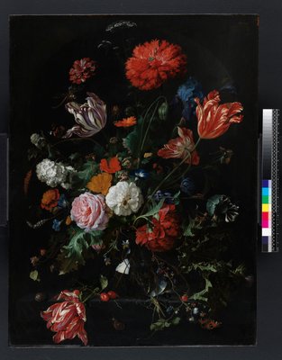 Fleurs dans un vase en verre, c.1660 - Jan Davidsz de Heem