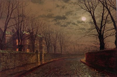 Scène de rue au clair de lune, 1882 - John Atkinson Grimshaw