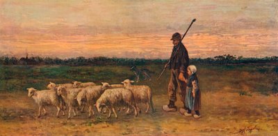 Agenda ! Jozef_Israls_-_The_Return_of_the_Flock_c1899_-_%28MeisterDrucke-754063%29