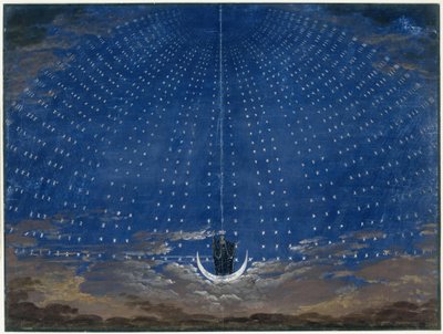 ScÃ¨ne mise en scÃ¨ne pour la reine de la nuit (dans la flÃ»te enchantÃ©e de Mozart) - Karl Friedrich Schinkel