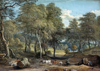 Forêt de Windsor avec boeuf à bois, 1798 - Paul Sandby