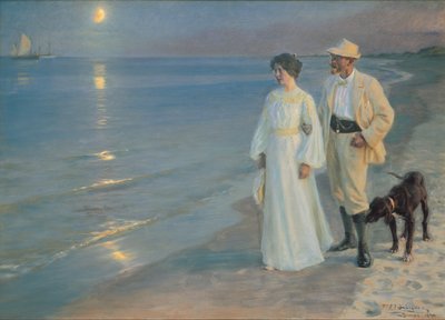 Soirée D été Sur La Plage De Skagen Soir d'été sur la plage de Skagen. Le peintre et sa femme.