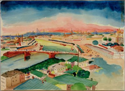 Tableau Sur Toile "Moscou I" De Kandinsky - 60x90 Cm - Impression Haute Qualité, Couleurs Vives - Décoration Murale Salon, Bureau