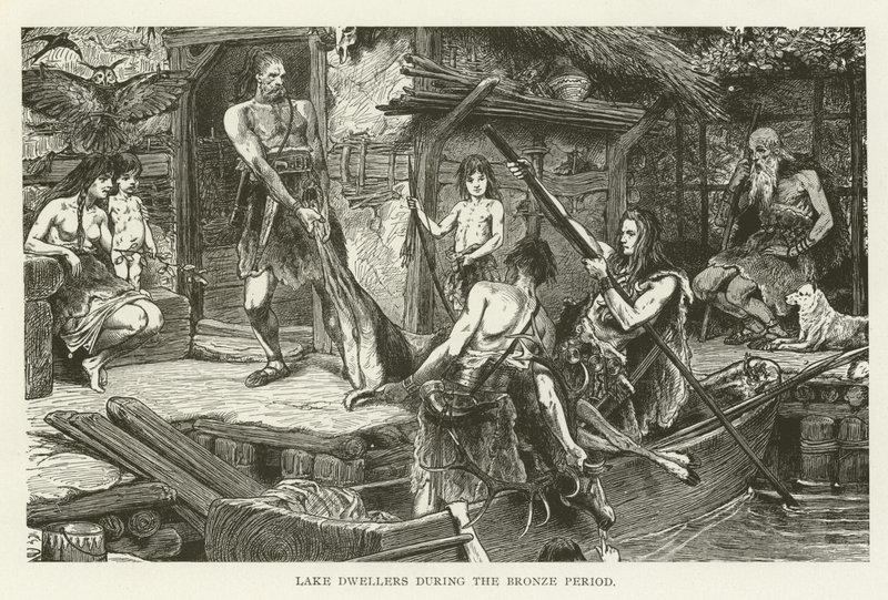 Habitants des lacs pendant la période du bronze - (after) American School