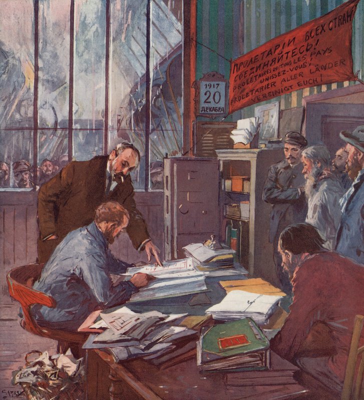 Usine sous contrôle des ouvriers, Révolution russe - (after) Carrey