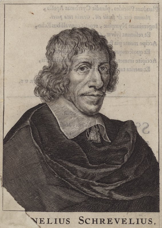 Cornelis Shrevel, médecin et érudit néerlandais (gravure) - (after) Dutch School