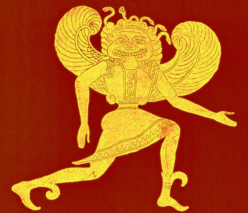 Gorgone étrusque, du musée Campana, illustration de 