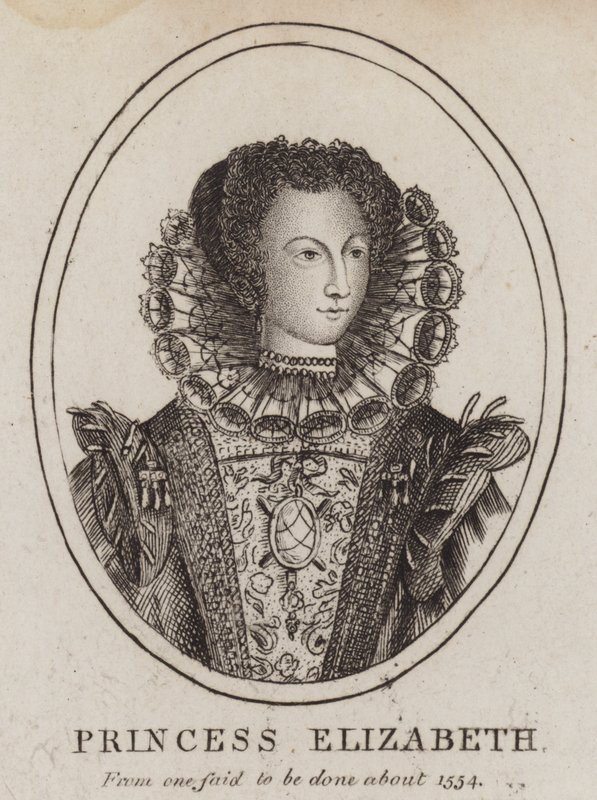 Princesse Elizabeth, fille du roi Henri VIII et Anne Boleyn (gravure) - (after) English School