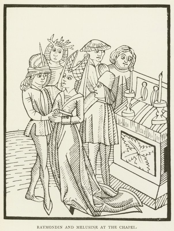 Raymondin et Mélusine à la chapelle - (after) English School
