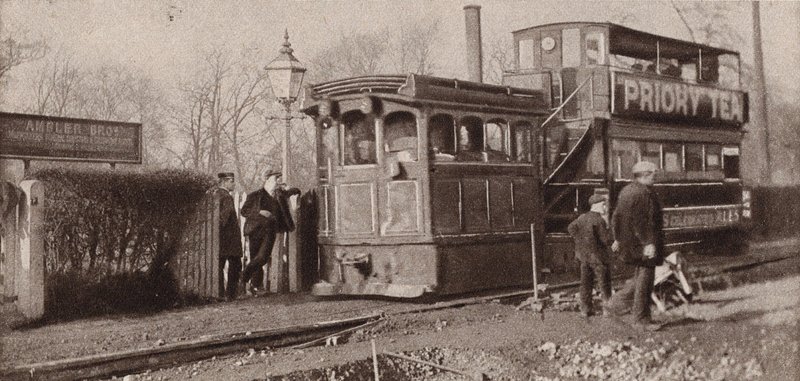 Dernier des anciens tramways à vapeur de Birmingham - (after) English photographer