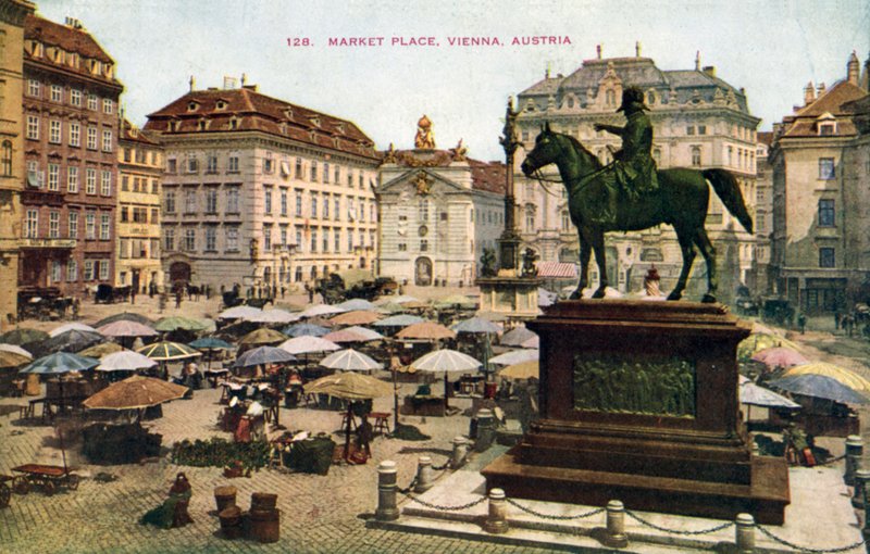 Place du marché, Vienne, Autriche - (after) English photographer