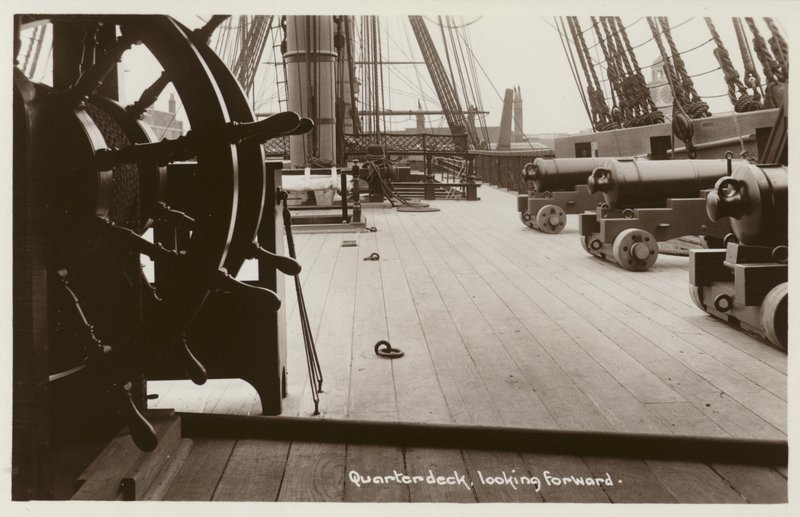 Pont arrière du HMS Victory, vue vers l
