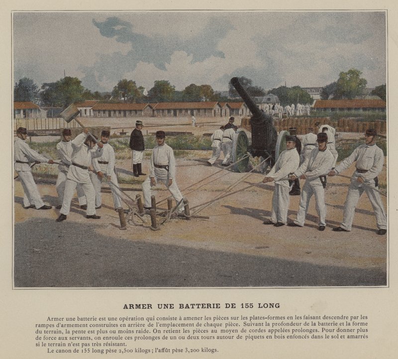 Armer une Batterie de 155 Long - (after) French Photographer