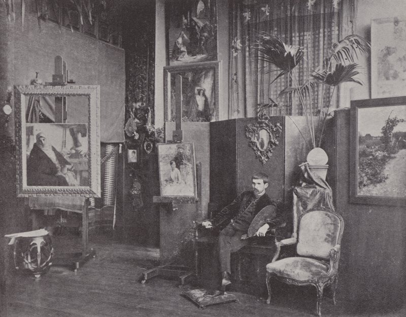 Le peintre français Pascal Dagnan-Bouveret dans son atelier - (after) French Photographer