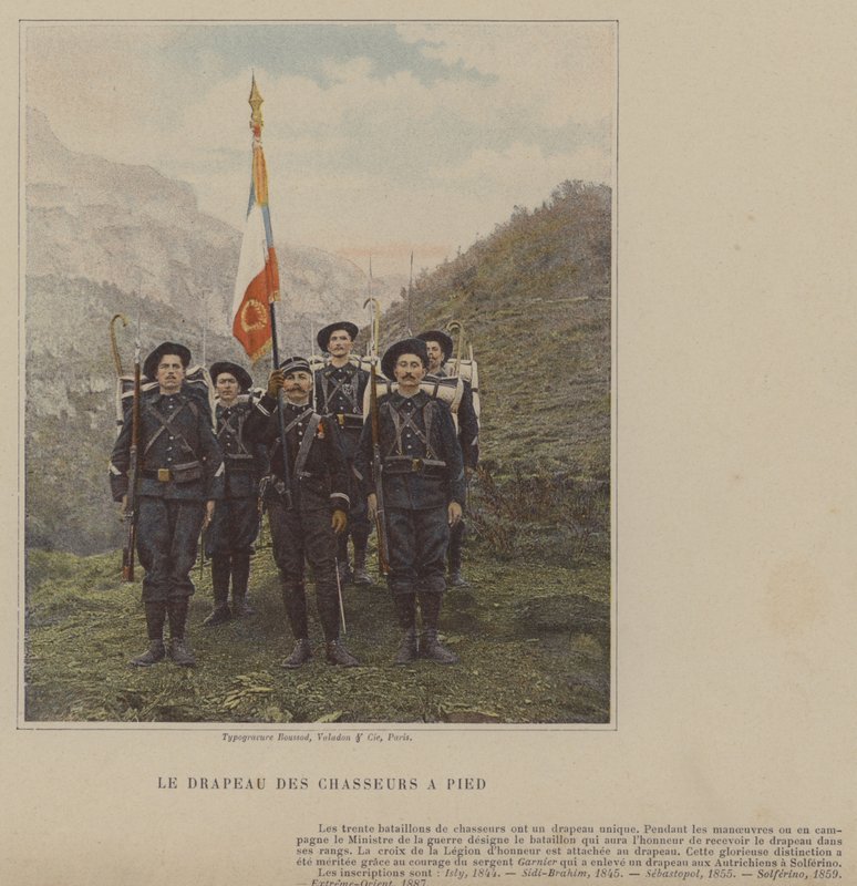 Le Drapeau des Chasseurs à Pied - (after) French Photographer