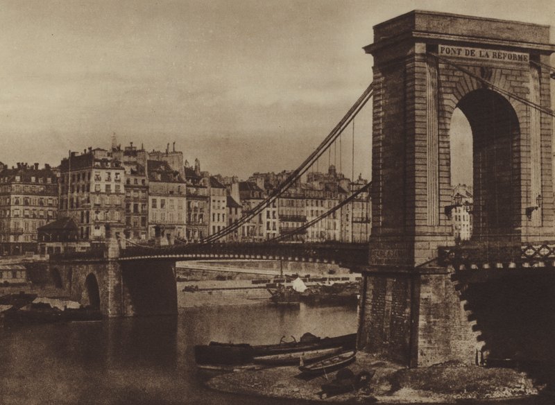 Le Pont Louis-Philippe, Pont de la Réforme pendant la Révolution de 1848 - (after) French Photographer