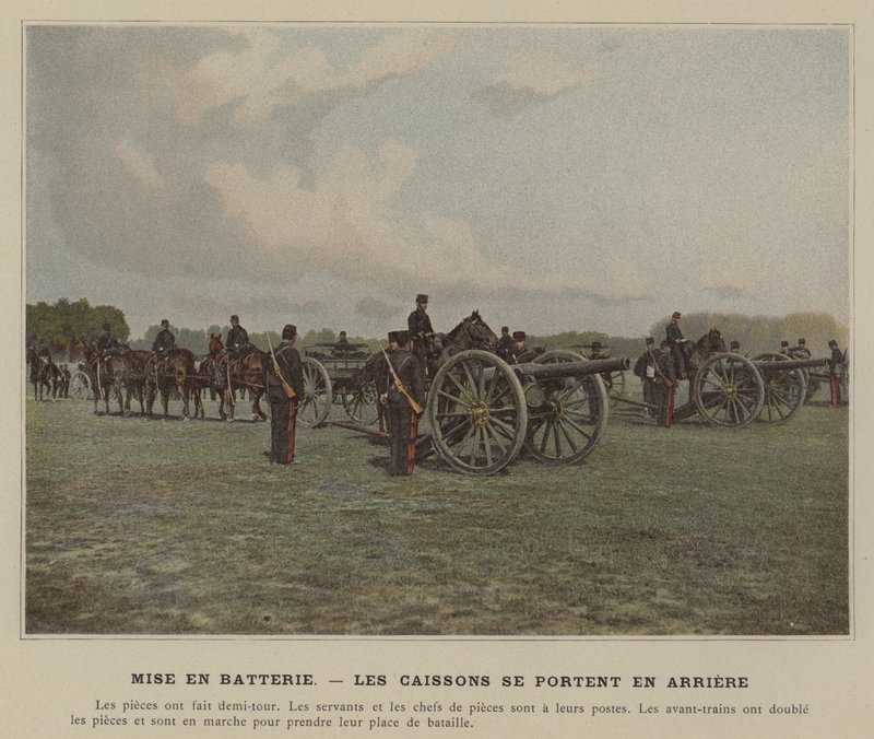 Mise en Batterie, Les Caissons se Portent en Arrière - (after) French Photographer