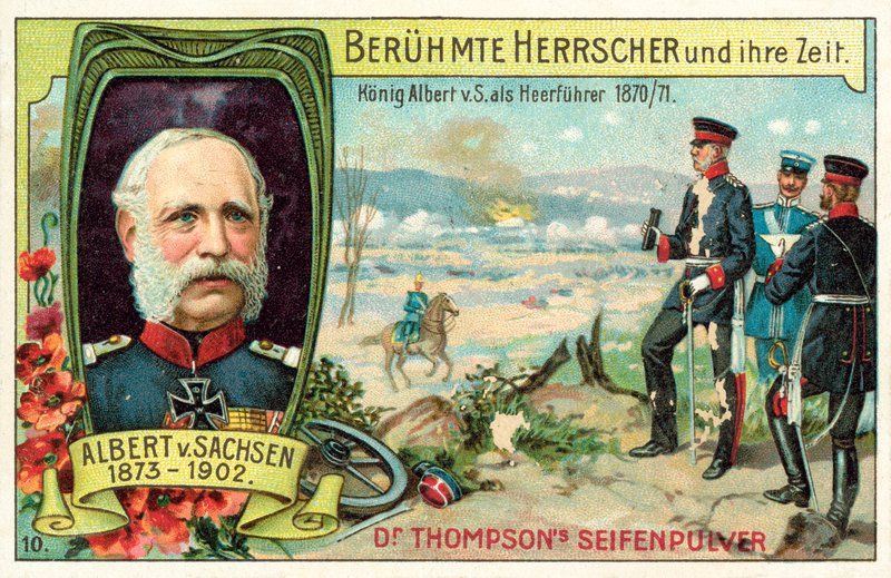 Le roi Albert de Saxe servant comme général pendant la guerre franco-prussienne - (after) German School